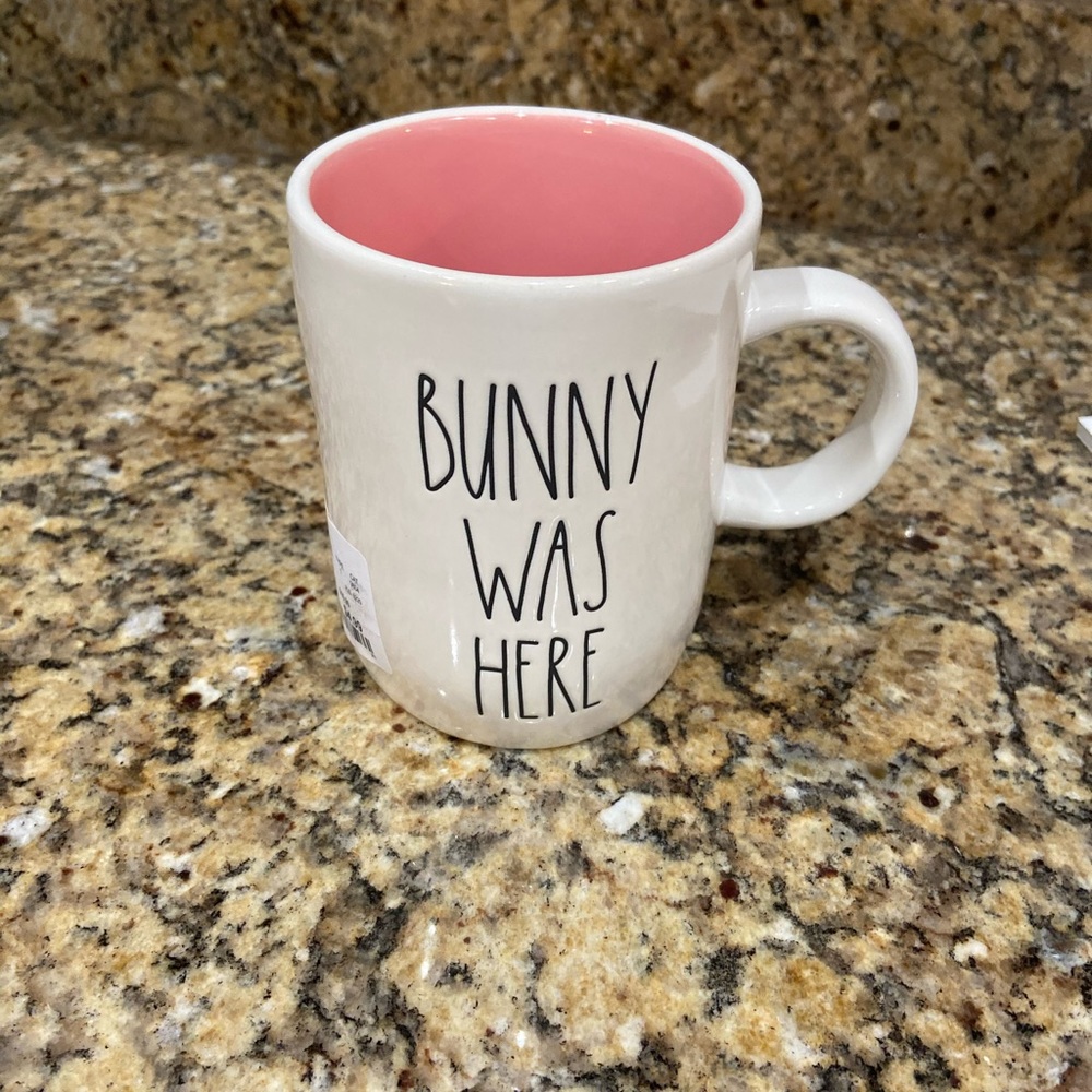 Rae Dunn “Bunny was here” mug